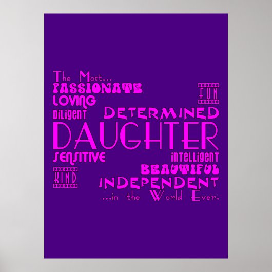 Best & Greastest Daughters Birthdays : Kwaliteit Poster (Voorkant)