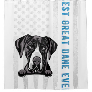 Best Great Dane Ever American Flag Fun Gift Dog Douchegordijn