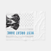 Best Great Dane Ever American Flag Fun Gift Dog Fleece Deken (Voorkant (Horizontaal))