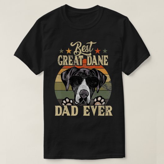 Best Great Dane Pap Ever Retro T-shirt (Design voorkant)