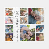 Best Great Grandma Ever 10 Photo Collage White Fleece Deken (Voorkant (Horizontaal))