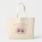 Best Great Grandma Hands Down T-shirt Grote Tote Bag (Voorkant)