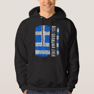 Best Greek Grandma Ever Greece Flag Moederdag Hoodie