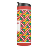 BEST GRENADIAN DAD Grenada-vlag Gepersonaliseerd D Thermosbeker (Geroteerd rechts)