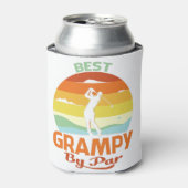 Best grijs door Par Vaderdag Golf Shirt Gift Blikjeskoeler (Blikje Voorkant)
