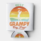 Best grijs door Par Vaderdag Golf Shirt Gift Blikjeskoeler (Voorkant)