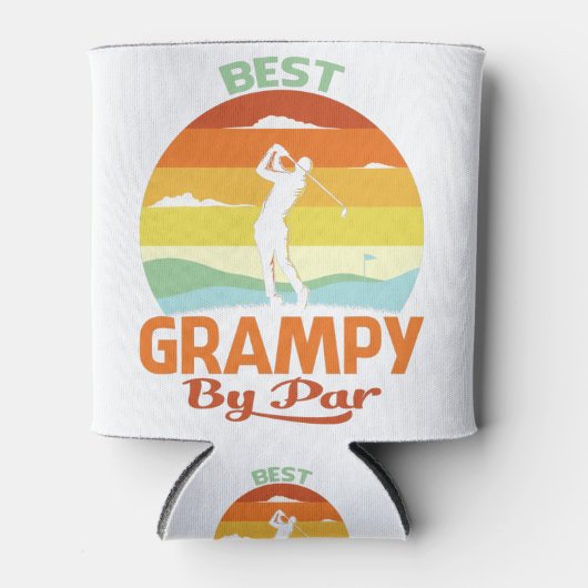 Best grijs door Par Vaderdag Golf Shirt Gift Blikjeskoeler (Voorkant)