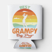 Best grijs door Par Vaderdag Golf Shirt Gift Blikjeskoeler (Achterkant)