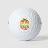 Best grijs door Par Vaderdag Golf Shirt Gift Golfballen (Voorkant)