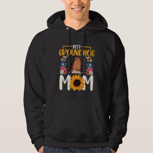 Best Groundhog Mom Ever Marmot Groundhog Mom Hoodie (Voorkant)