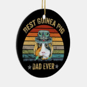 Best Guinea Pig Pap Ever Funny Guinee Pig Keramisch Ornament (Rechts)