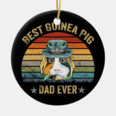 Best Guinea Pig Pap Ever Funny Guinee Pig Keramisch Ornament (Voorkant)