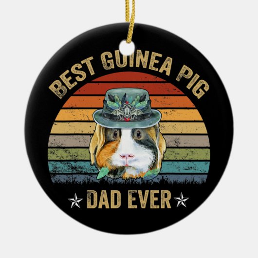 Best Guinea Pig Pap Ever Funny Guinee Pig Keramisch Ornament (Voorkant)