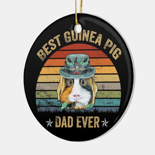 Best Guinea Pig Pap Ever Funny Guinee Pig Keramisch Ornament (Links)