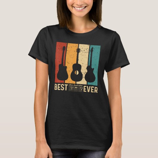 best guitar dad ever chords best dad guitar dad Re T-shirt (Voorkant)
