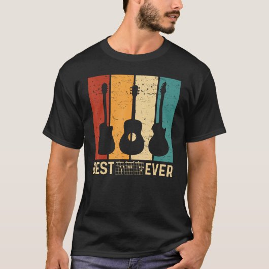 best guitar dad ever chords best dad guitar dad Re T-shirt (Voorkant)