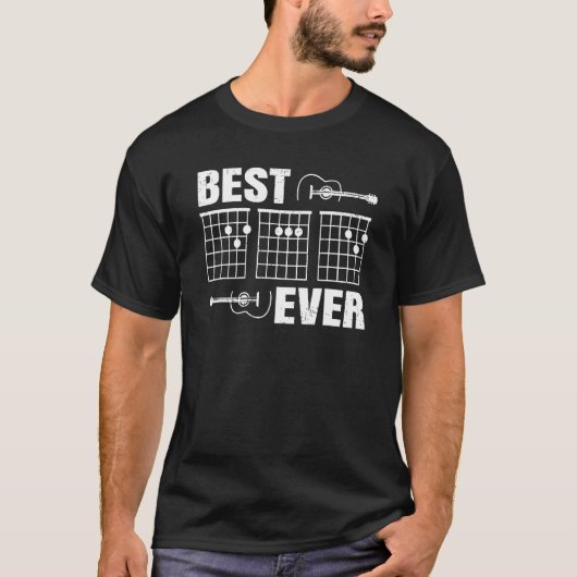 Best Guitar Dad Ever Chords Best Dad Guitar Guita T-shirt (Voorkant)