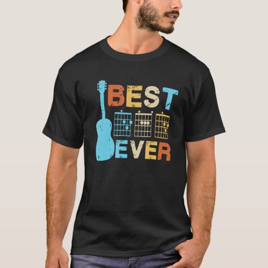 Best Guitar Dad Ever Chords Best Dad Guitar  Guita T-shirt (Voorkant)
