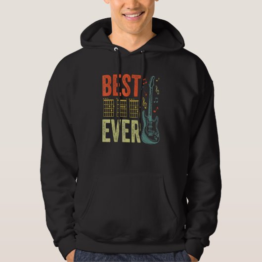 Best Guitar Dad Ever Chords Best Dad Guitar Guitar Hoodie (Voorkant)
