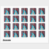 Best guitarist ever vierkante sticker (Vel)