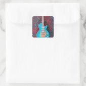 Best guitarist ever vierkante sticker (Tas)