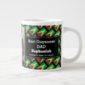 BEST GUYANESE DAD Guyanese vlag Persoonlijke foto Grote Koffiekop (Rechts)