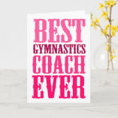 Best Gymnastics Coach Ever Kaart (Gele Bloem)