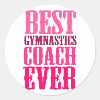 Best Gymnastics Coach Ever Ronde Sticker