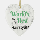 Best Hair Stylist ter wereld Keramisch Ornament (Rechts)