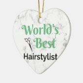 Best Hair Stylist ter wereld Keramisch Ornament (Links)