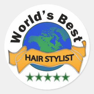 Best Hair Stylist ter wereld Ronde Sticker