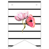 best happy eid mubark chic floral black en white vlaggetjes (Eerste vlag)