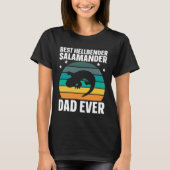 Best Hellbender Salamander Dad Biologist Retro T-shirt (Voorkant)