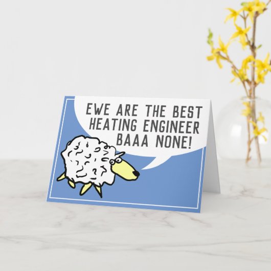 Best Heving Engineer Bar Geen - Sheep Pun Kaart (Gele Bloem)