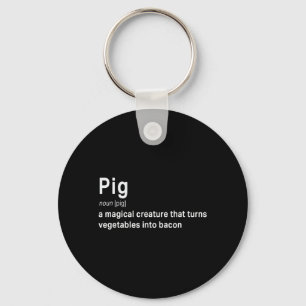 Best Hilarious Pig en Bacon Definition Fun Gift Sleutelhanger