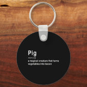 Best Hilarious Pig en Bacon Definition Fun Gift Sleutelhanger (Voorkant)