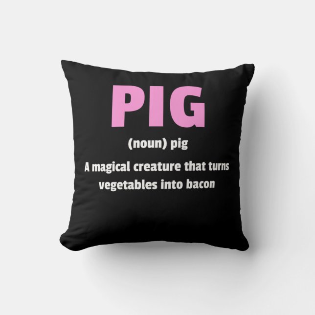 Best Hilarious Pig. en Bacon Definition Funny Gift Kussen (Voorkant)