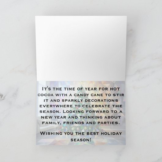 Best Holiday Season Sparkly Christmas Tree Xmas Feestdagen Kaart (Binnen)