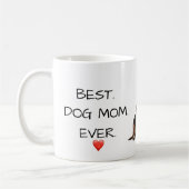 Best. Hond mam. Ooit. Basset Hound Love Naam Foto Koffiemok (Links)