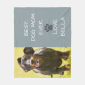 Best. Hond mam. Ooit. Doxie Liefde Naam Foto Fleece Deken (Voorkant)