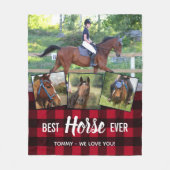 Best Horse Ever Red Buffalo Pset Photo Collage Fleece Deken (Voorkant)
