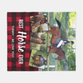 Best Horse Ever Red Buffalo Pset Photo Collage Fleece Deken (Voorkant (Horizontaal))