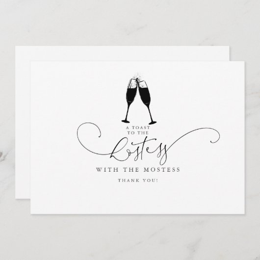 Best Hostess Mostess Cute Minimalist Hartelijk dan (Voorkant / Achterkant)