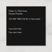 Best House Painter Modern Vierkante Visitekaartje (Achterkant)