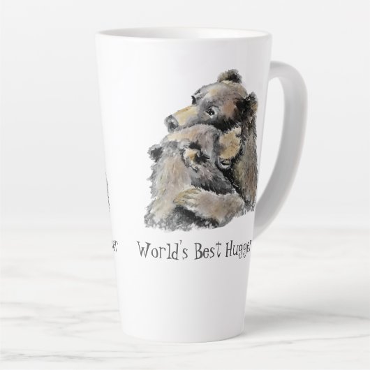 Best Hugger Fun Beer Hug Quote ter wereld Latte Mok (Rechterhoek)