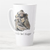 Best Hugger Fun Beer Hug Quote ter wereld Latte Mok (Linkerhoek)