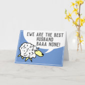 Best Husband Bar niets - Sheep Pun Kaart (Gele Bloem)