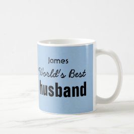 Best HUSBAND Blue Custom Name JAMES ter wereld Koffiemok