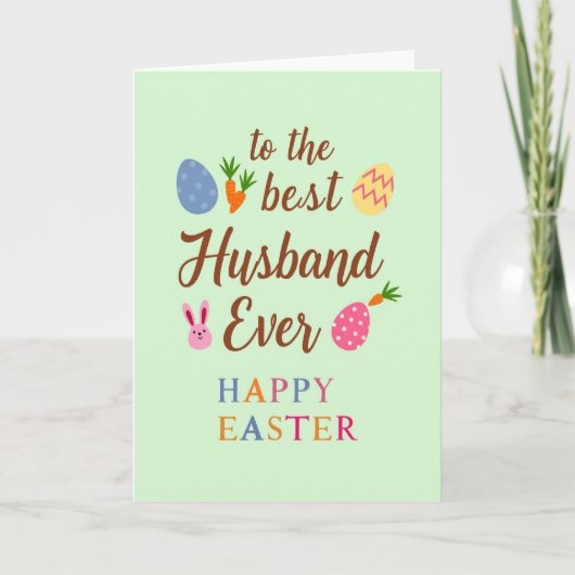 Best Husband Easter Greeting Card Kaart (Voorkant)