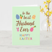 Best Husband Easter Greeting Card Kaart (Gele Bloem)